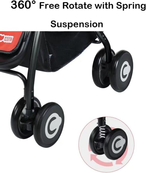 GT-WHEEL Lightweight Double Stroller with Reclining Seats & Extendable Canopies
