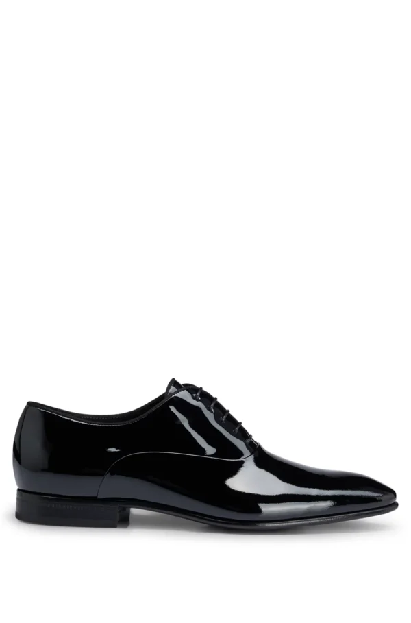 BOSS LEATHER OXFORD SHOES WITH LEATHER LINING- BLACK