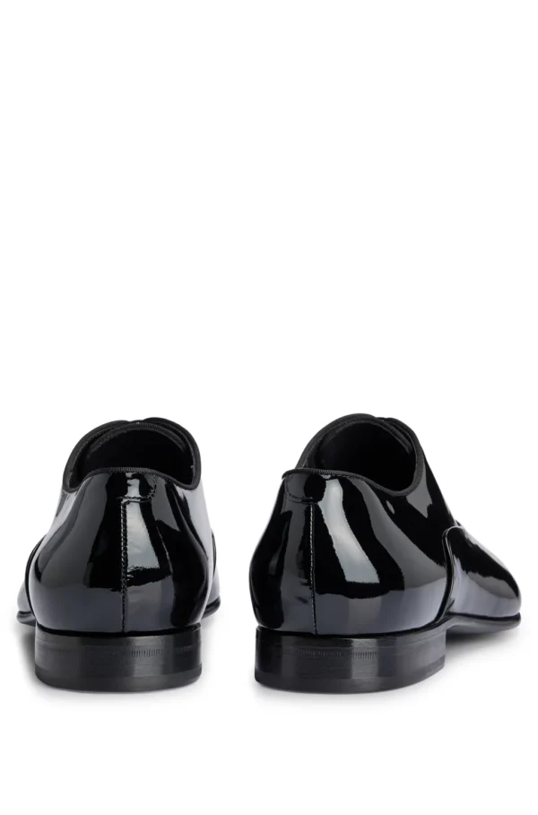 BOSS LEATHER OXFORD SHOES WITH LEATHER LINING- BLACK