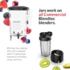 Blendtec 1560W Blender, Made In USA, 10 Manual Speed, Pulse Function, Heavy Duty Mixer, Preprogrammed Cycles For Smoothie, Ice Crush, Batter, Juice, Cream & Hot Soup – Total Blender Classic (Red)