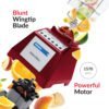 Blendtec 1560W Blender, Made In USA, 10 Manual Speed, Pulse Function, Heavy Duty Mixer, Preprogrammed Cycles For Smoothie, Ice Crush, Batter, Juice, Cream & Hot Soup – Total Blender Classic (Red)