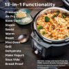 Instant Pot DUO Crisp, 1500W, 6.2L with Ultimate Lid Air Fryer + Multi-Cooker, Pressure Cooker, Slow Cooker, Steamer, Grill, Sauté pan, Sous Vide, 2 Years Warranty