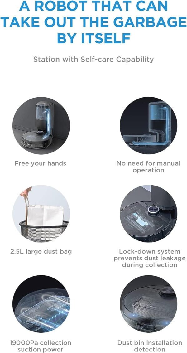 Midea Robot Vacuum cleaner, 4000Pa Strong Suction with BLDC motor