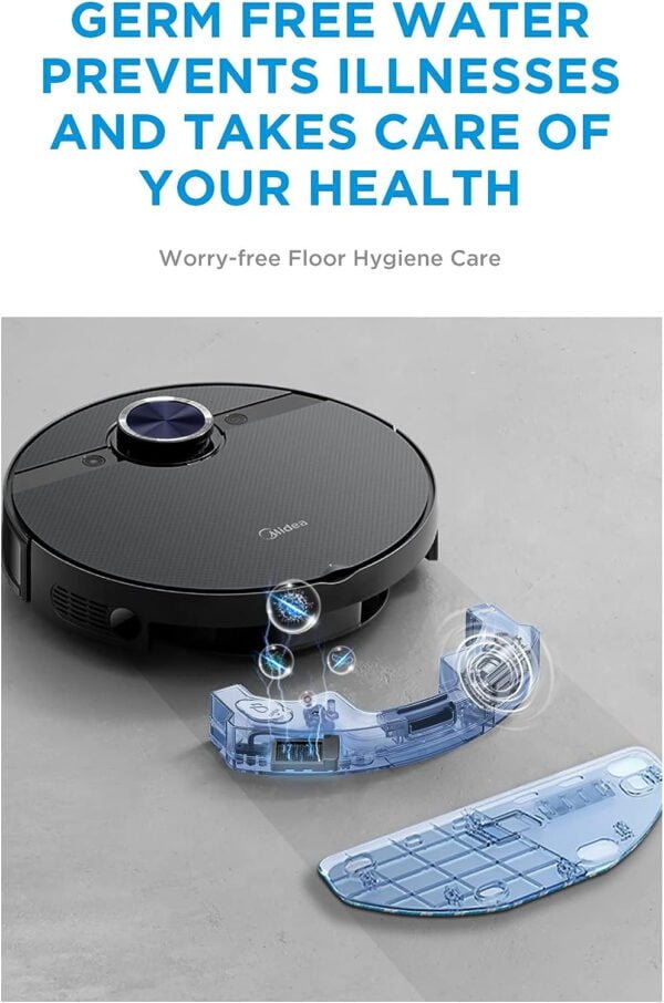 Midea Robot Vacuum cleaner, 4000Pa Strong Suction with BLDC motor